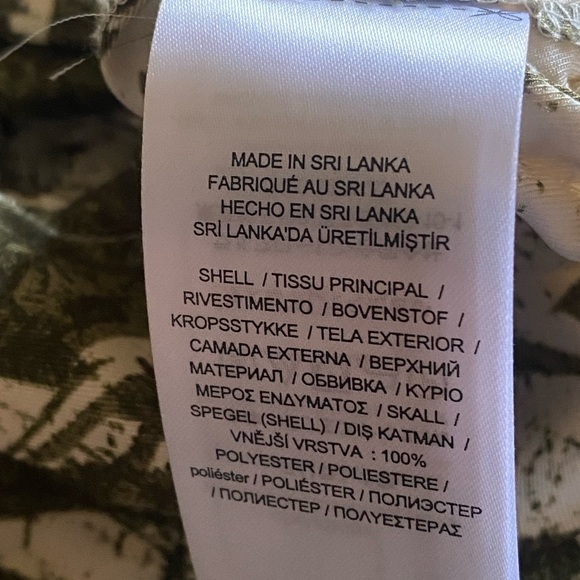 LAUREN RALPH LAUREN Safari Jumpsuit Palm Print Green/Cream Woman’s Size 16 NWOT - Picture 8 of 15